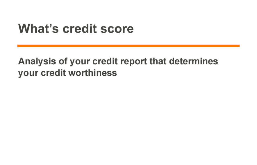 What is credit score