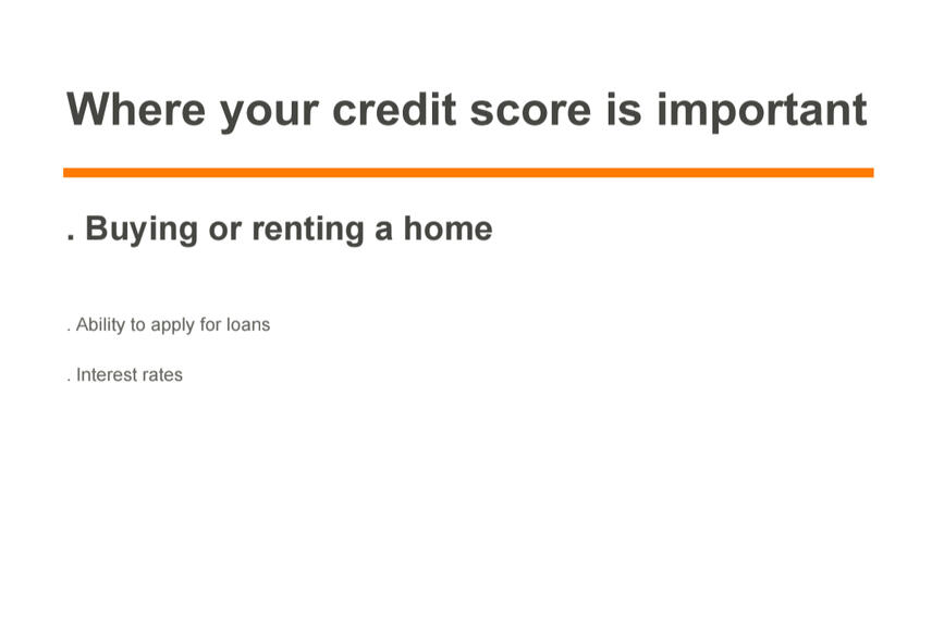 Where's your credit score important
