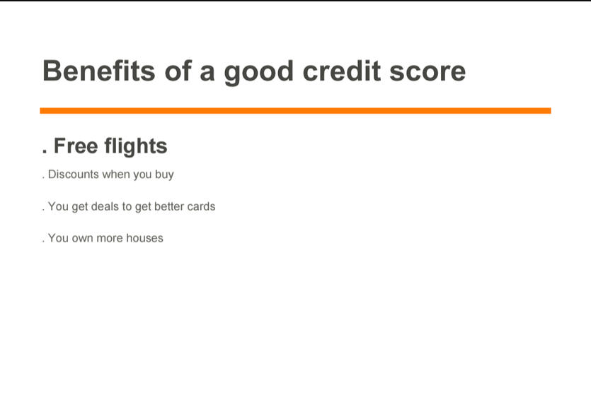 Benefits of a good credit score
